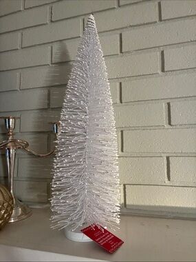 Ashland White Sparkle Bottle Brush Christmas Tree